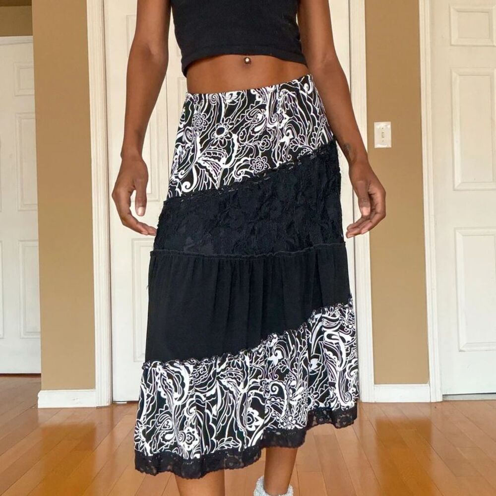 Susan Lawrence Patterened Maxi Skirt | Size M